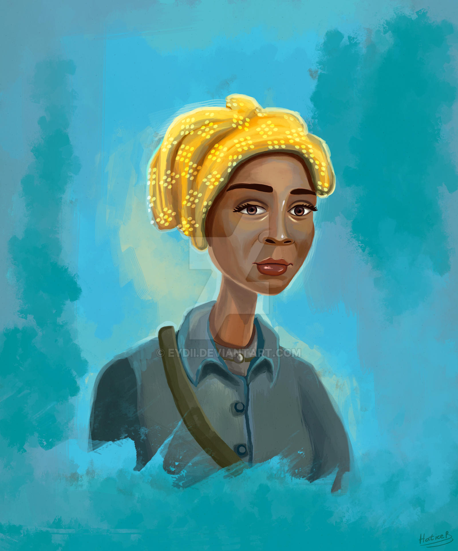 Harriet Tubman portrait painting by eydii on DeviantArt