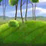 painting a fantastic landscape illustration