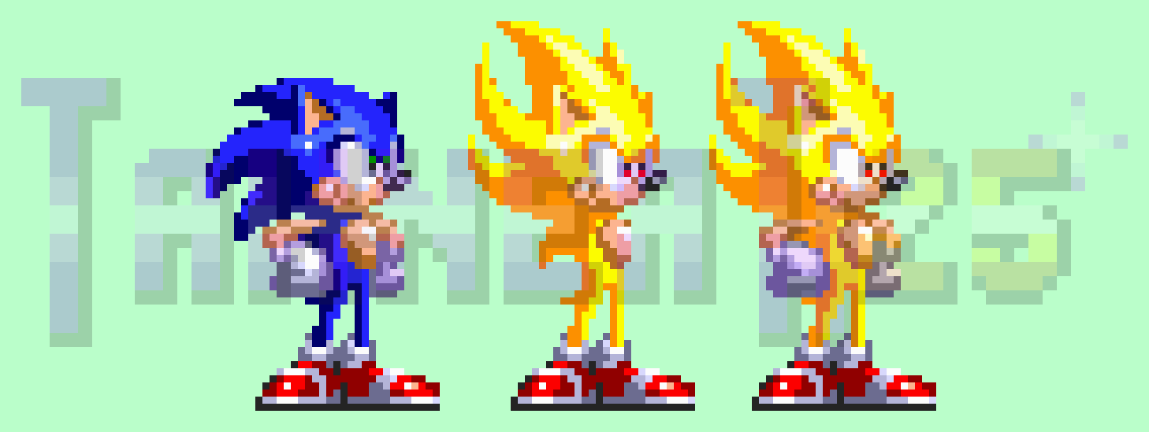 Sonic 3 super sonic with the sonic 2 palette looks really good : r