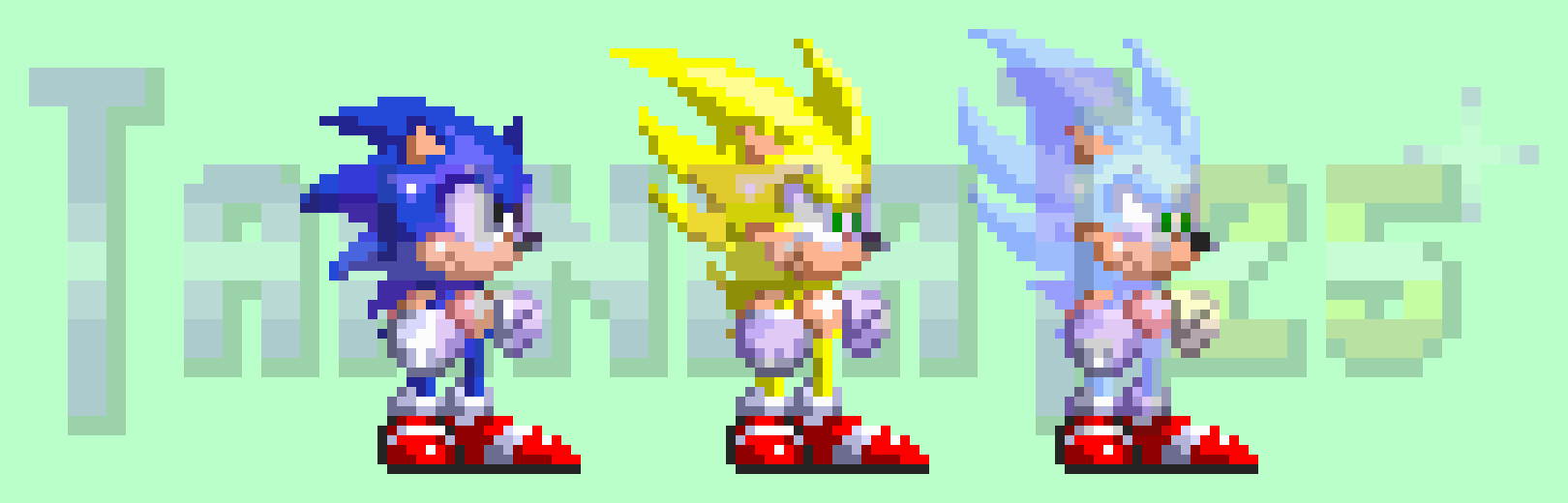 Hyper Sonic  Sonic, Sonic nintendo, Pixel art