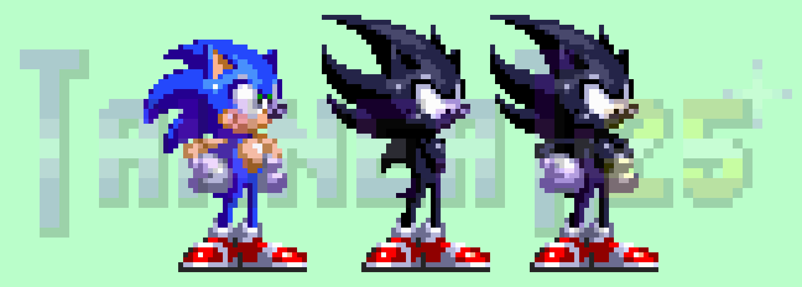 Sonic 3 Styled Dark Sonic by TannerTW25 on DeviantArt
