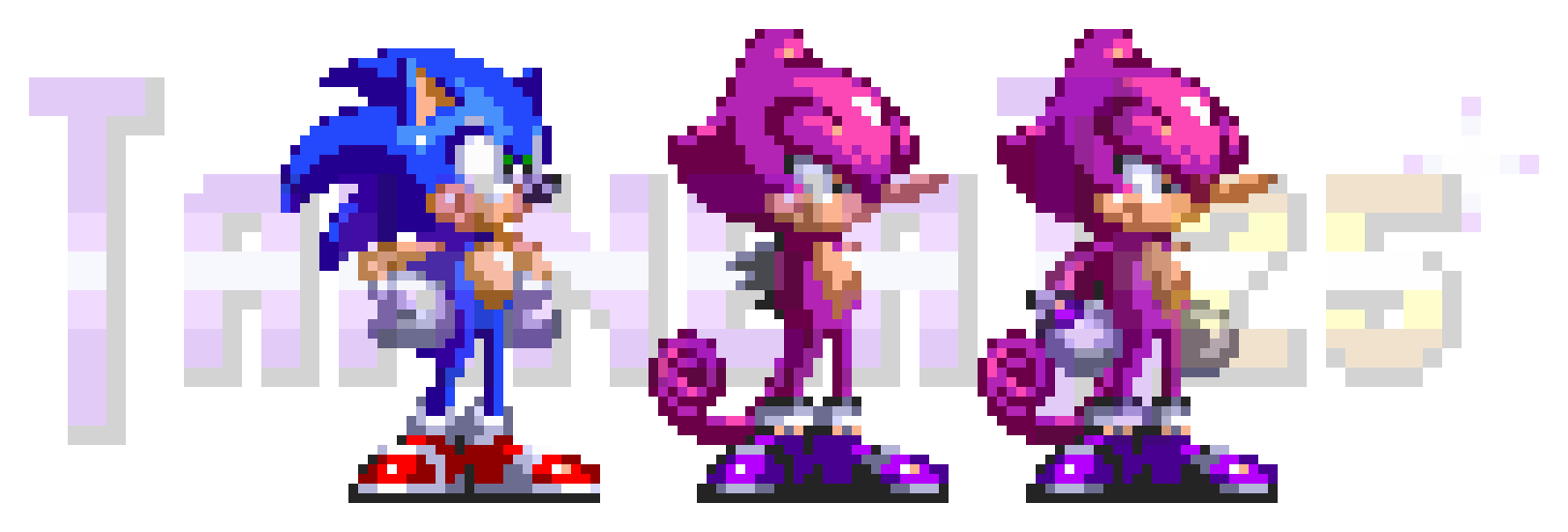 Sonic 3 Styled Dark Sonic by TannerTW25 on DeviantArt