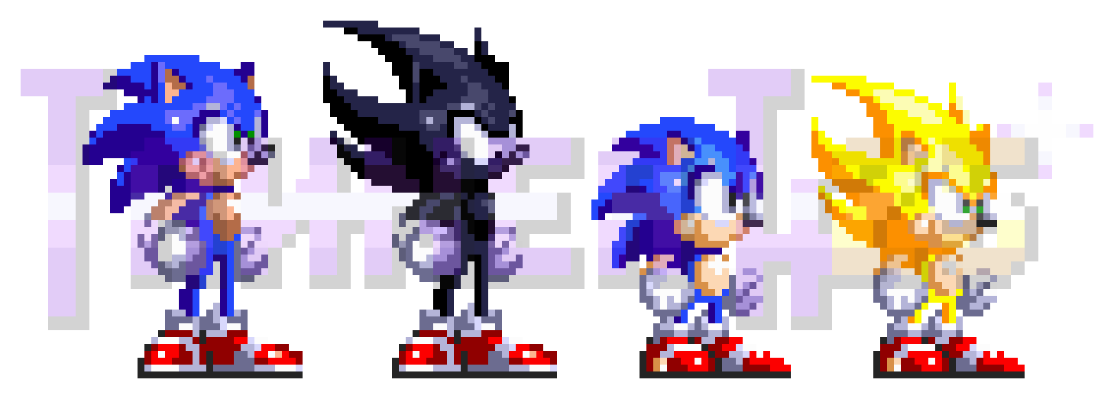 Sonic 3 Styled Dark Sonic by TannerTW25 on DeviantArt