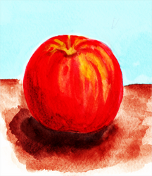 Watercolor Apple