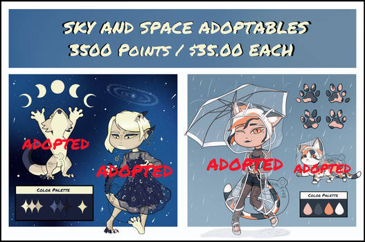 (CLOSED) Sky and Space Adoptables