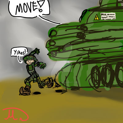 Tank Personification Man and tank by ufosarereal on DeviantArt