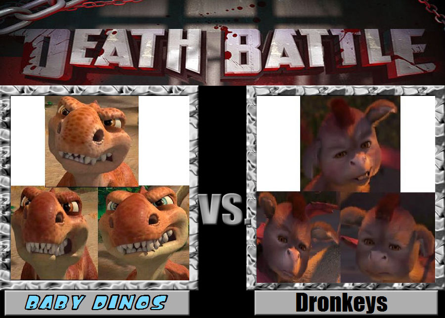 DEATH BATTLE Baby Dinos vs Dronkeys by Gloverman23 on DeviantArt