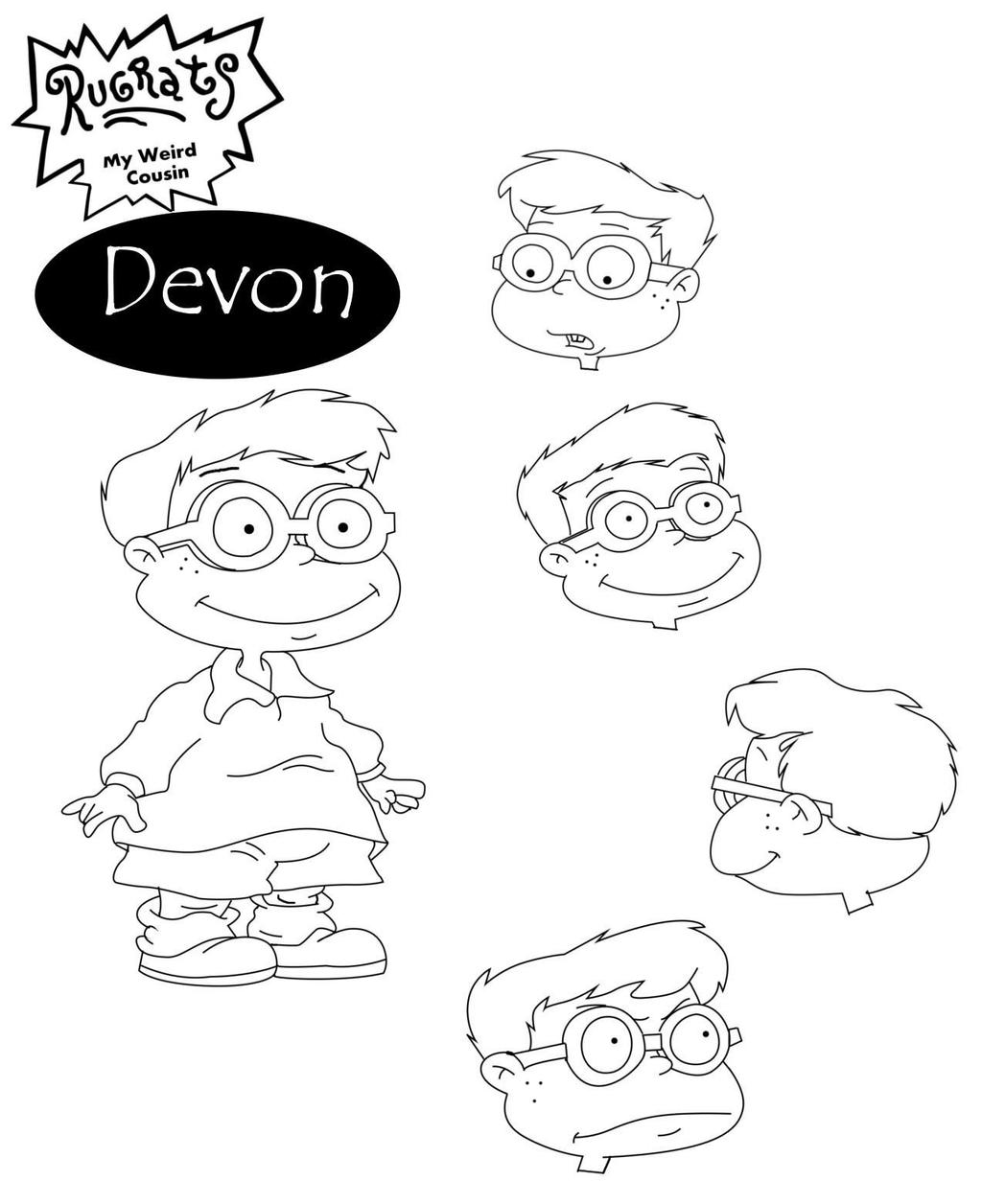 The Rugrats Model Sheets Rugrats My Weird Cousin: Devon model sheet by Gloverman23 on DeviantArt