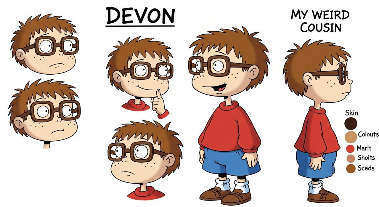 The Rugrats Model Sheets Rugrats My Weird Cousin: Devon model sheet 2 by Gloverman23 on DeviantArt