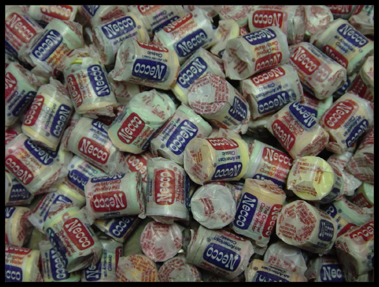 necco wafer pile.