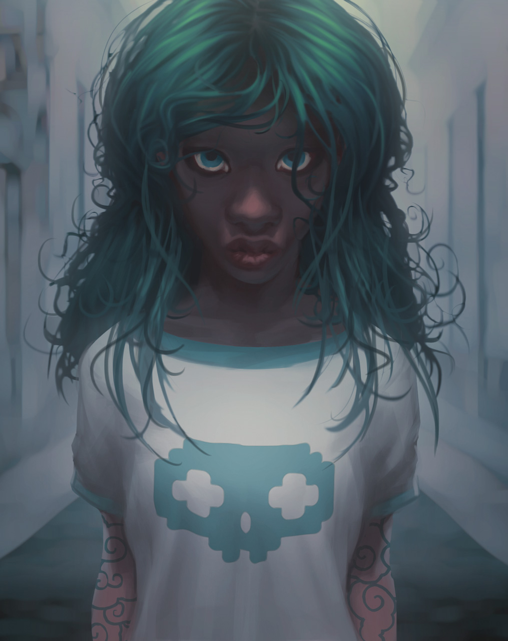 Cyan Portrait