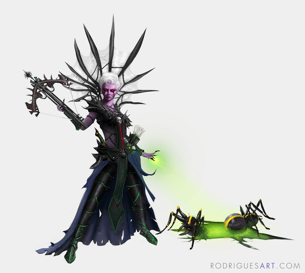 Drow Sorcerer - Fabio Rodrigues Art by rodriguesart on DeviantArt