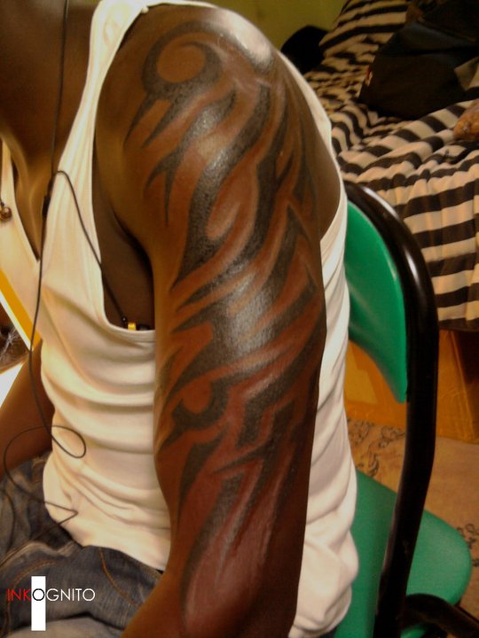 Arm Tribal Tattoo by Sabreclah on DeviantArt Arm Tribal Tattoo by Sabreclah on DeviantArt