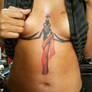 African sternum tattoo