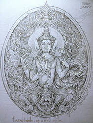 Thai Art  Angle - Naga - Garuda