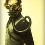 Steampunk mask, goggles, and tank w/belt for sale!