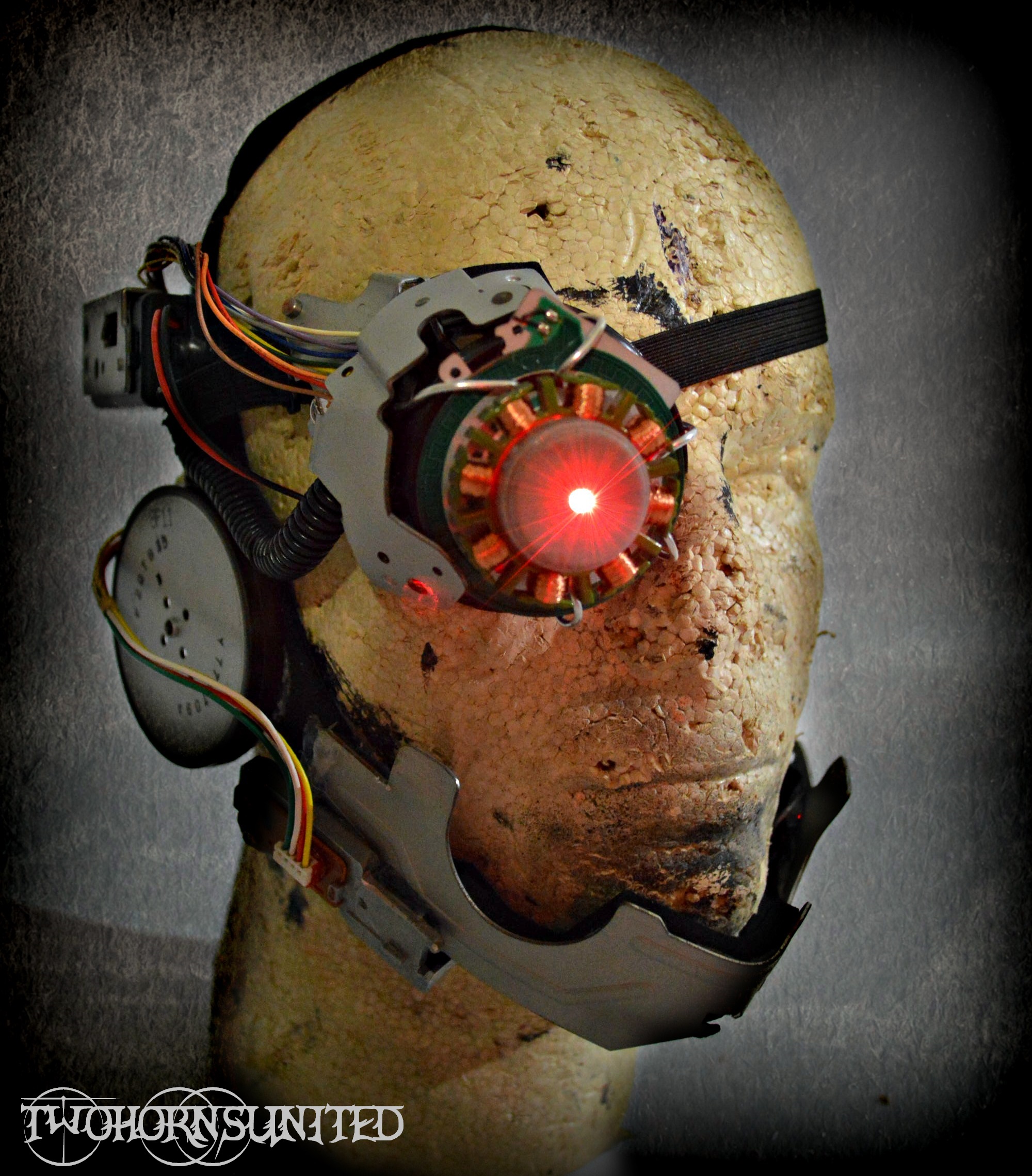 The Cyberenhancer cyborg DJ laser eye + Face piece