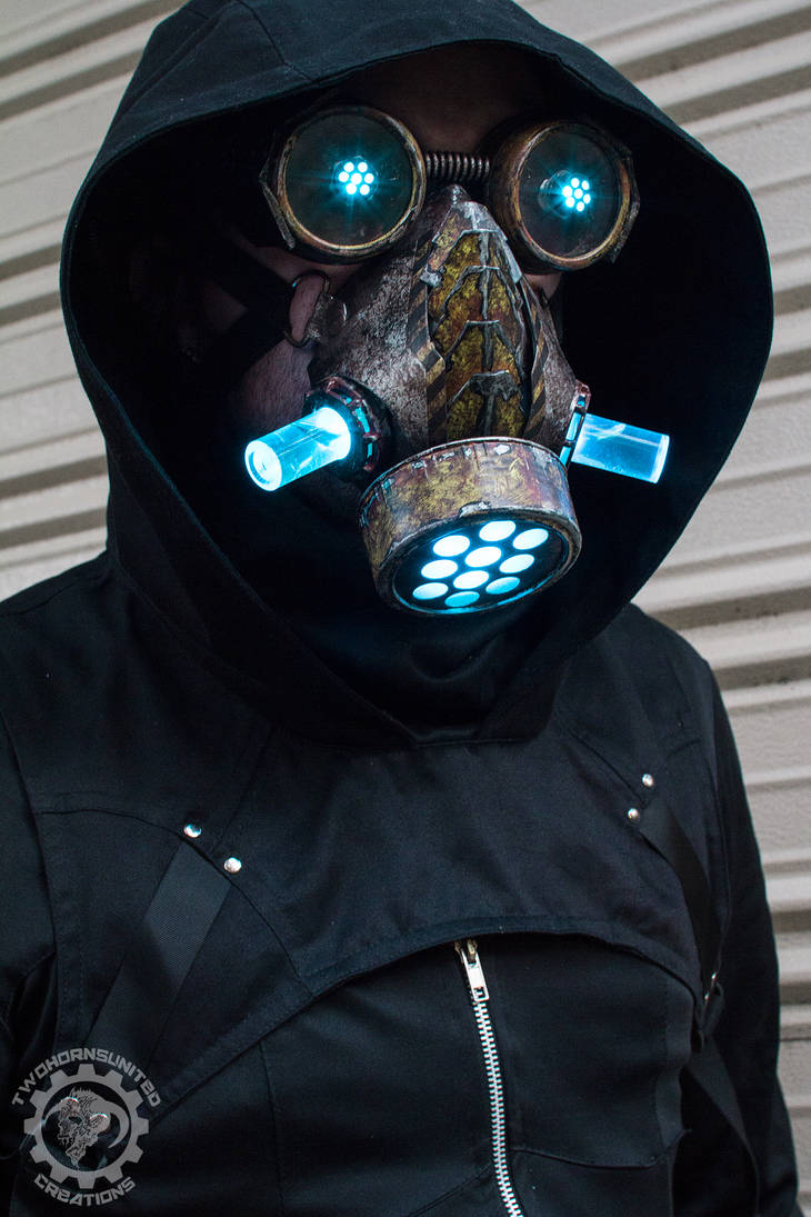 Cyanochrist - Cyberpunk Dystopian light up mask by TwoHornsUnited