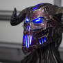 The Necrotron Helmet - RGB LED cyber devil