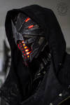 Erebus - Cyberpunk dystopian light up helmet by TwoHornsUnited
