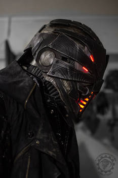Erebus - Cyberpunk dystopian light up helmet