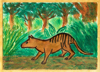 Thylacine Aquarell