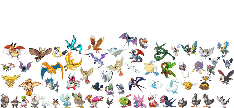 i think almost all flying type by sonic507 on DeviantArt