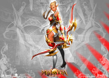 Maestia Archer-girl 05 (red-in-gold Version)