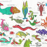 Sea monsters from old maps