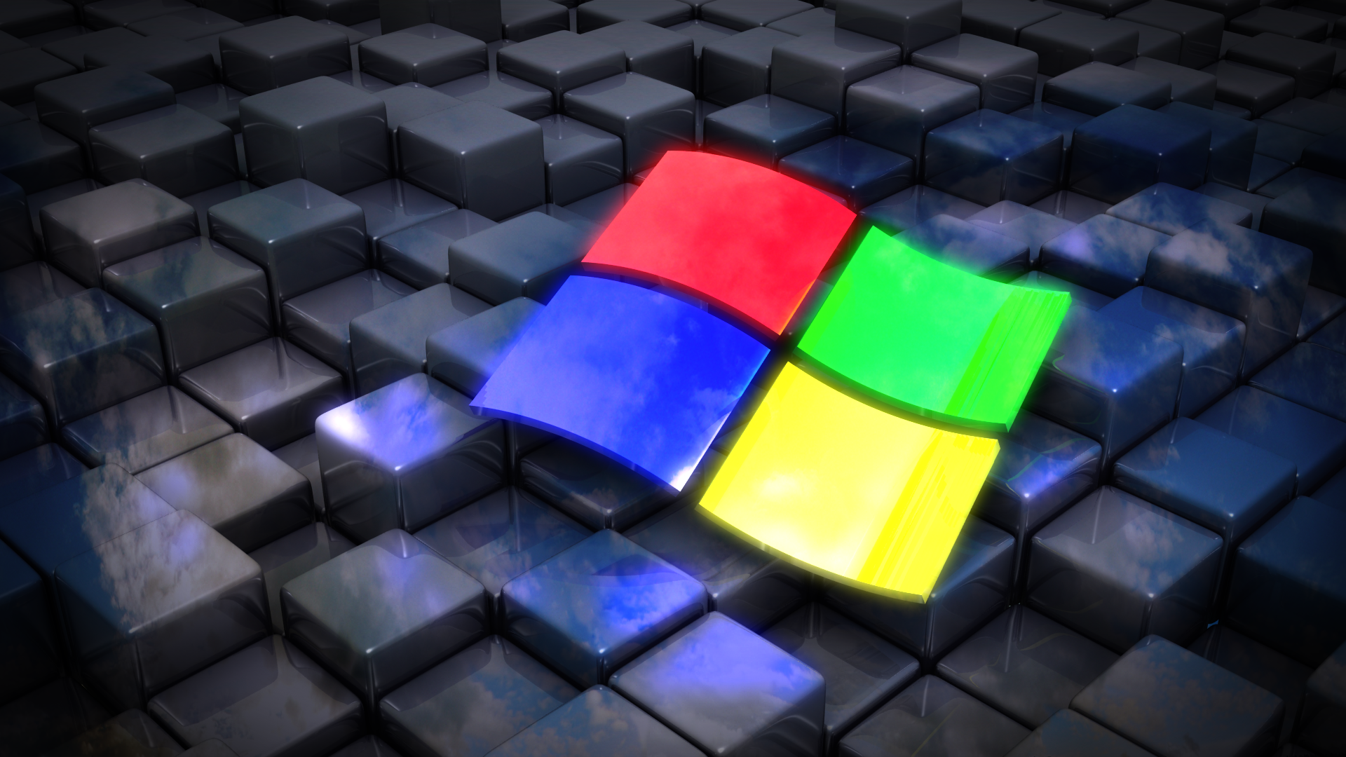 Windows Flag on cubes