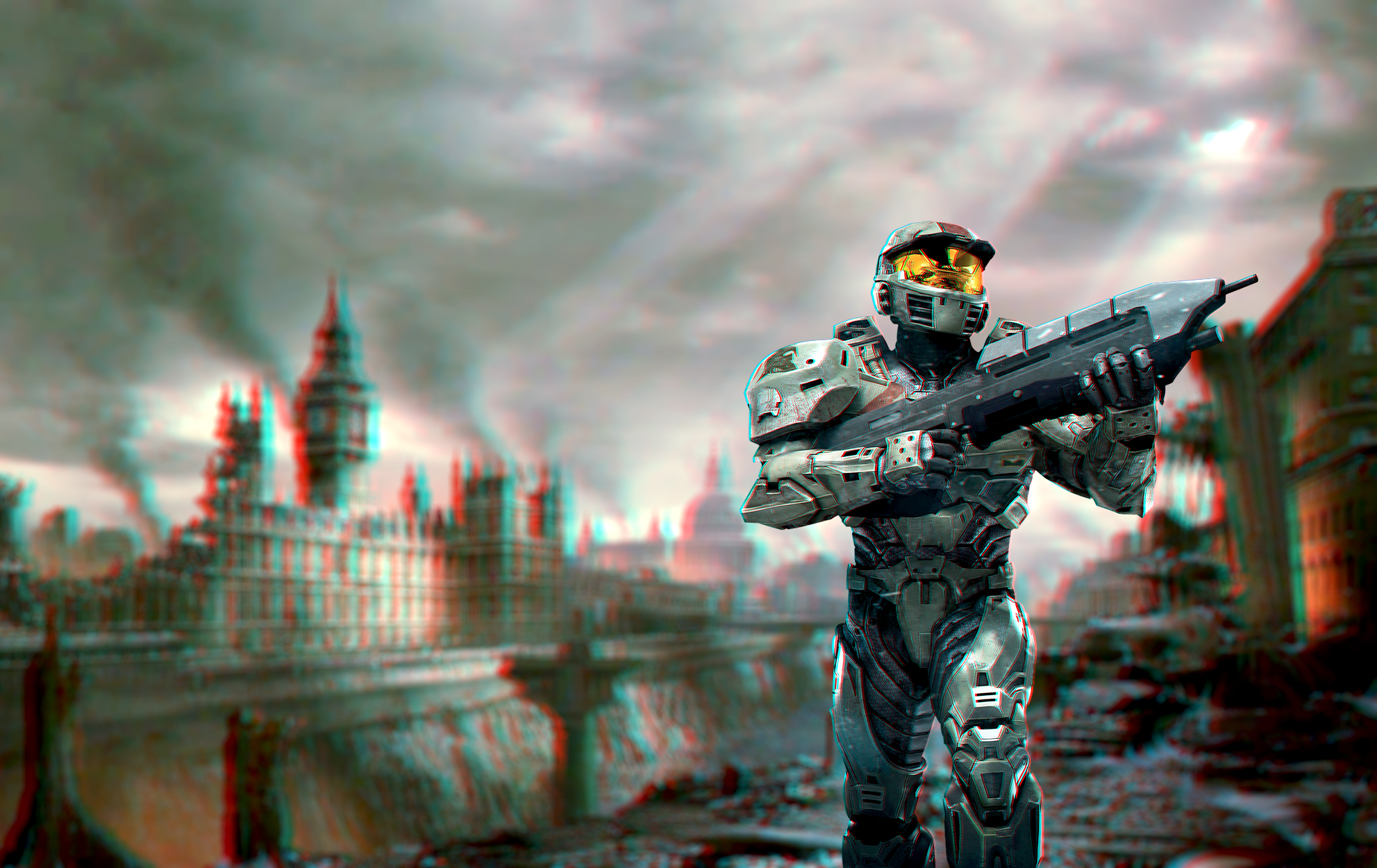 Anaglyph 3D Halo London