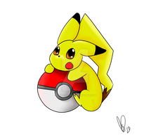 Pokemon - Pikachu on Pokeball