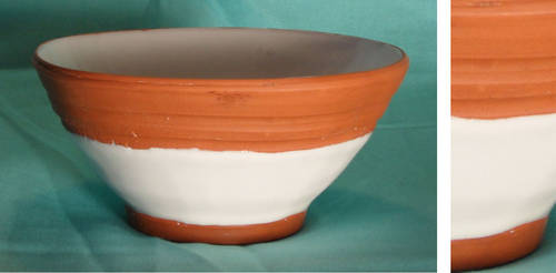 White and Orange Bowl