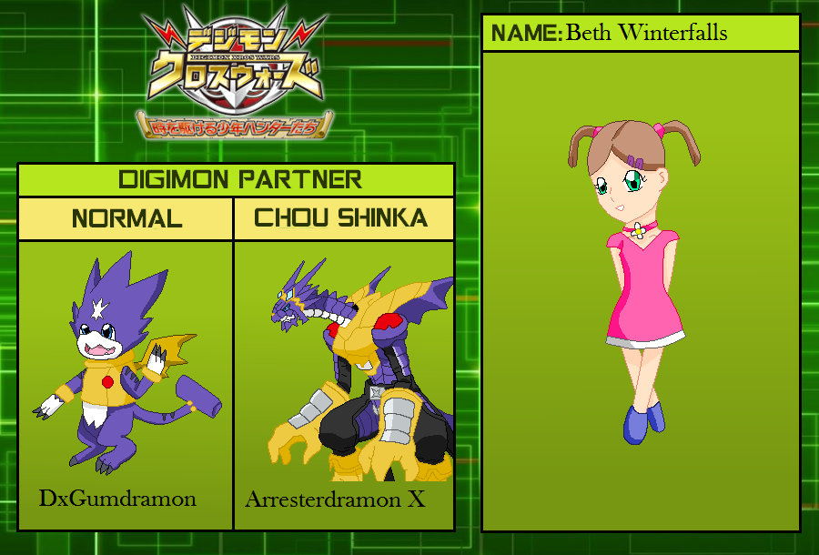 Digimon xros wars Hunters: Beth Winterfalls