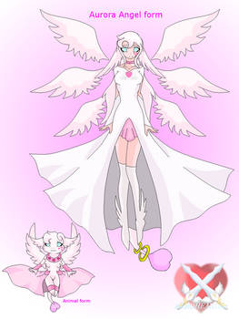 Goddess Light Loveheart and Aurora Angel form