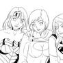 Just fanart: JLA GIRLS take a wefie