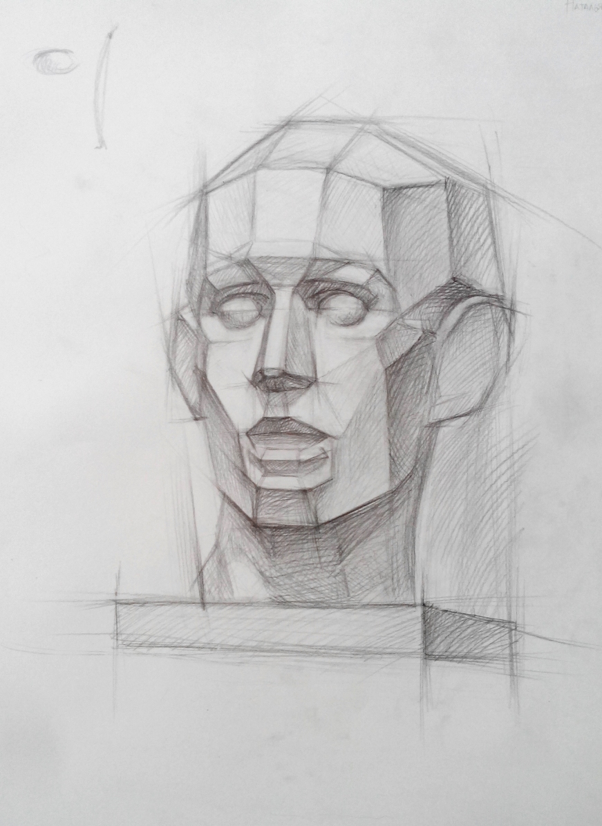 Faceted head