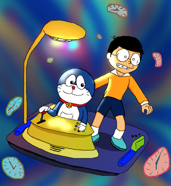 Doraemon's Time Machine (color version) by luankct on DeviantArt