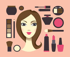 Woman and cosmetics
