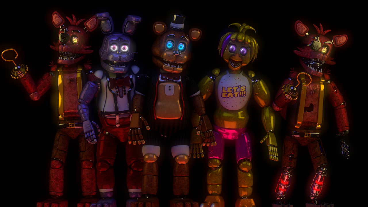 SFM) Love These Stylized FNAF 1 Animatronics! (Models by RickFilms)