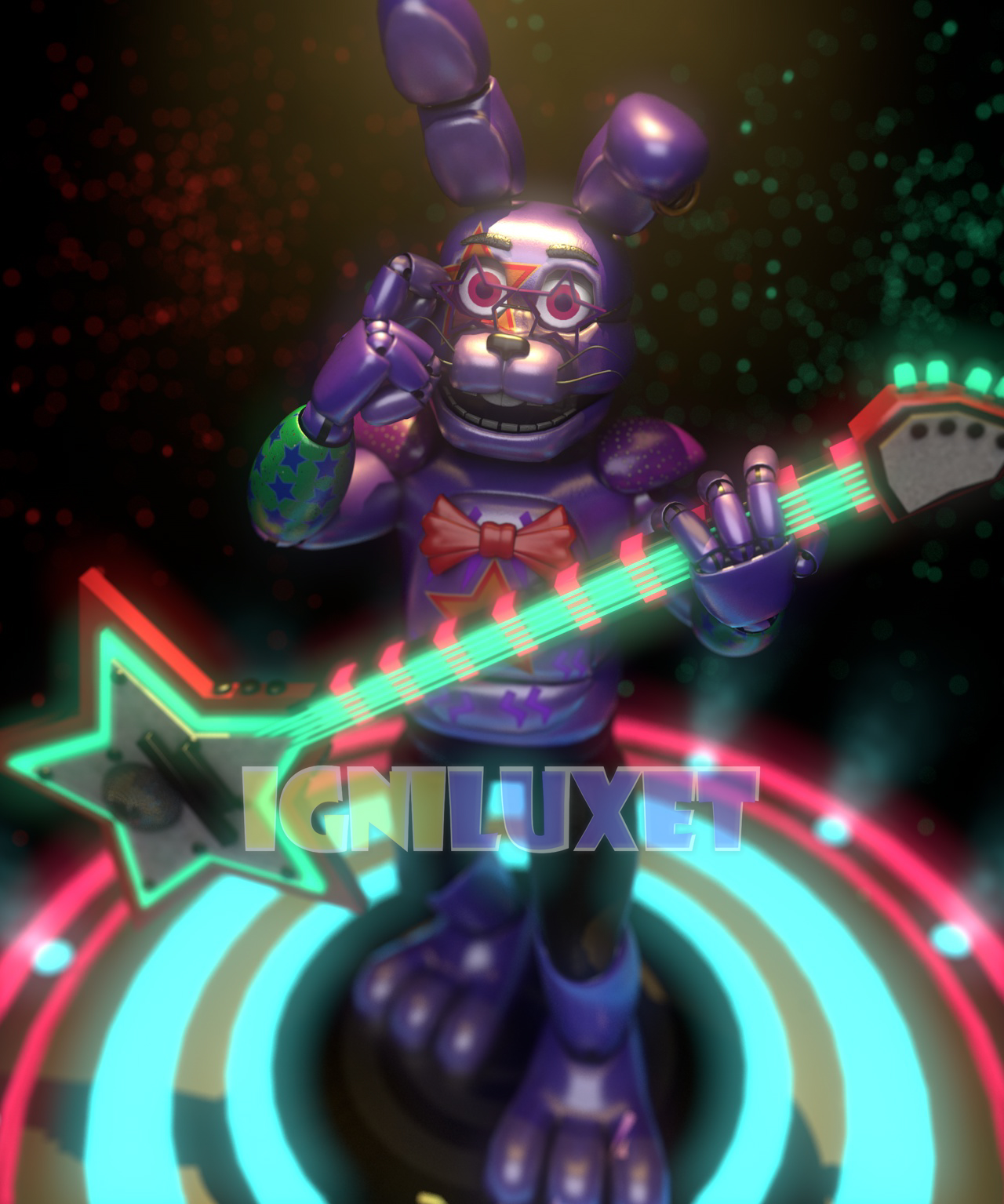 Glamrock bonnie (my version) by AgentPrime on DeviantArt