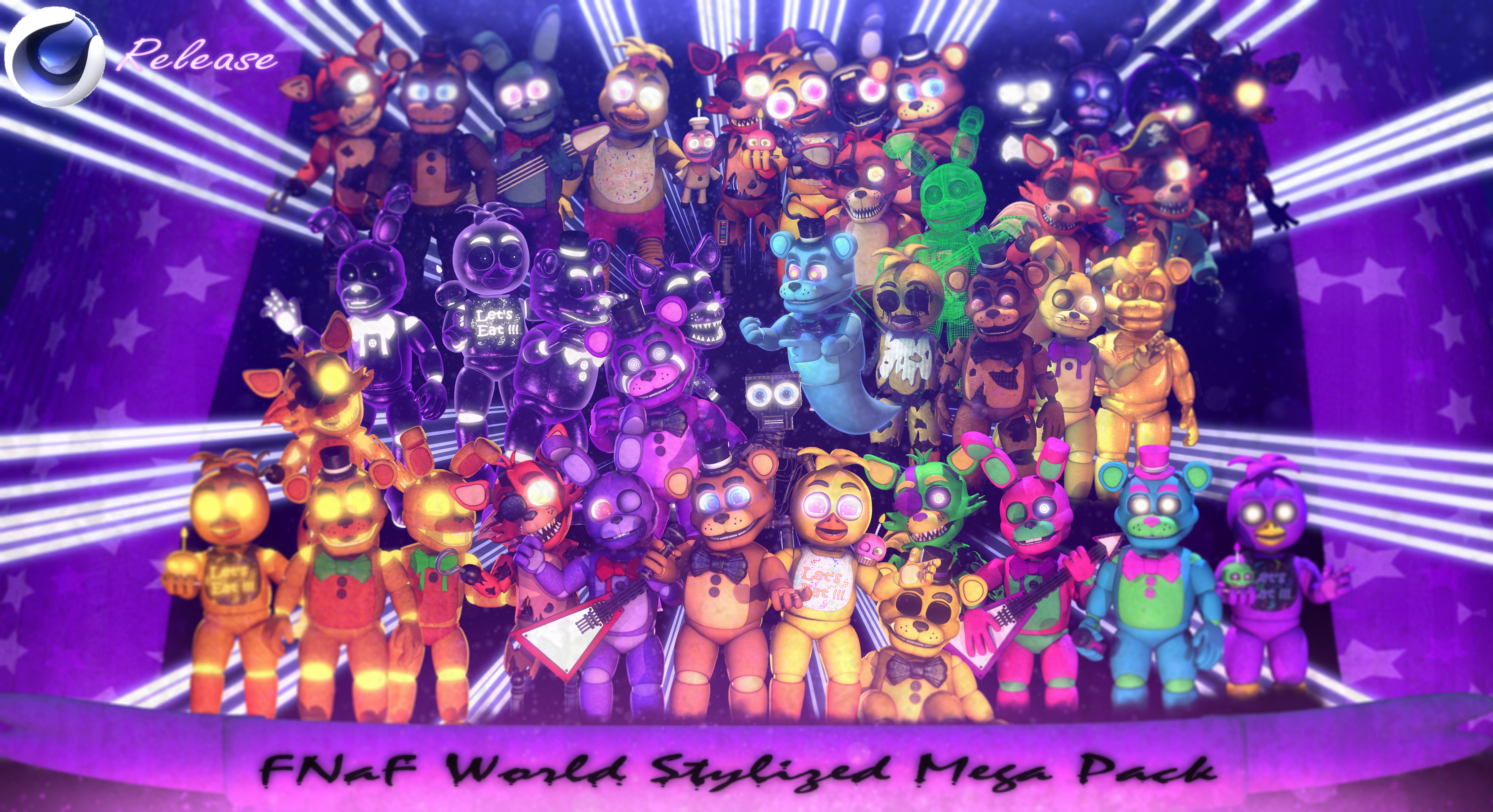 Fnaf world pack v.1 C4D download by Carlosparty19 on DeviantArt