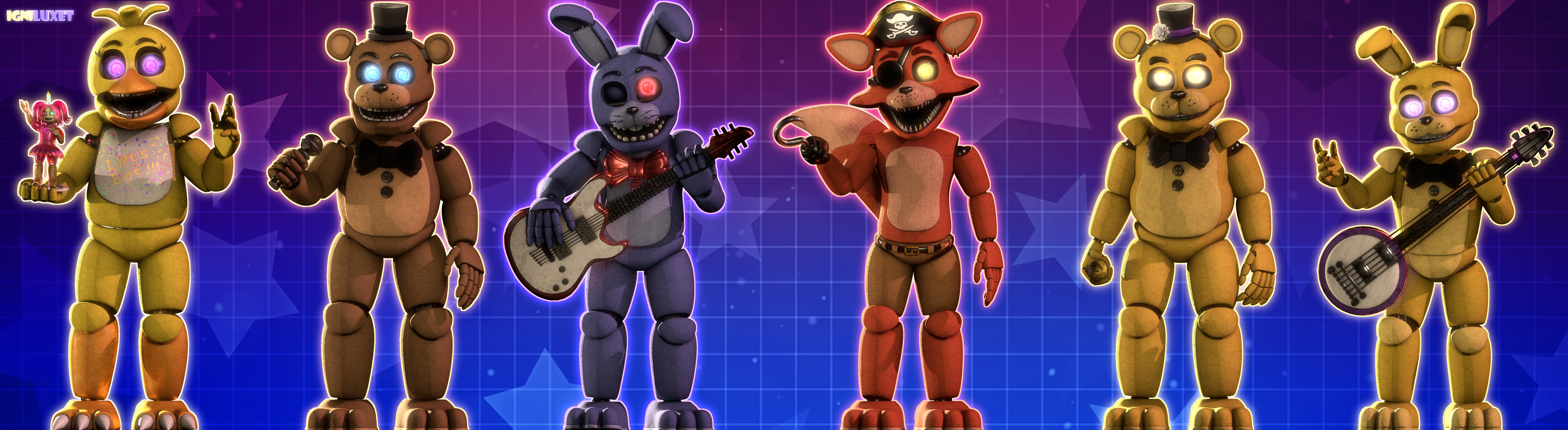 New FNaF 1 Models by Miles9659 on DeviantArt