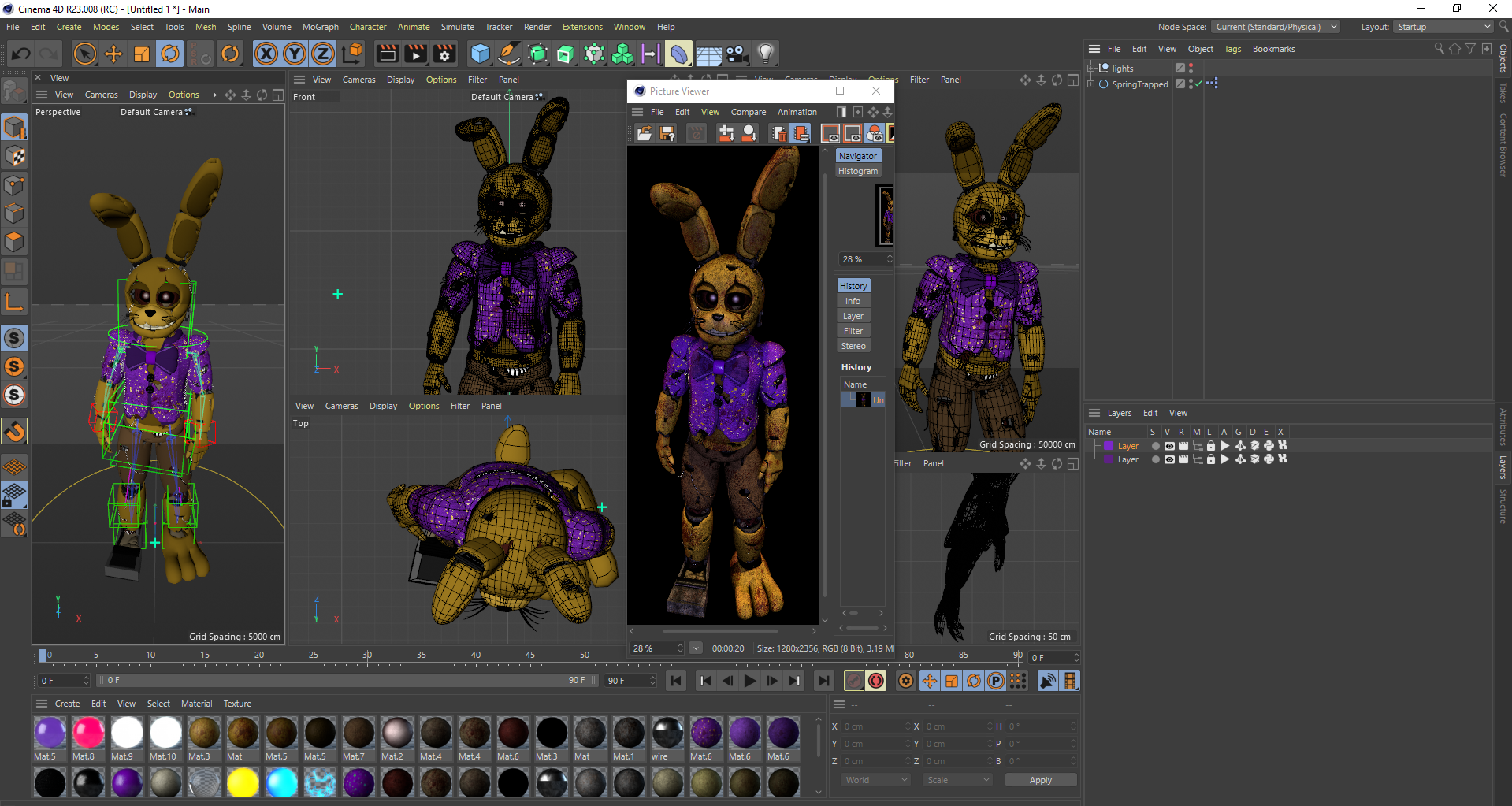 FNaF/c4d) FNaF 2 stylized map c4d by Ignitedbonnie496 on DeviantArt