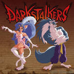 Darkstalkers Power Couple by Dawgweazle