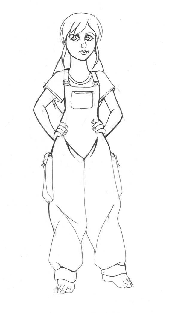 Girl in overalls by amiwakawaiidesu on DeviantArt