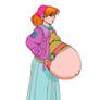 Plump pregnant Damia