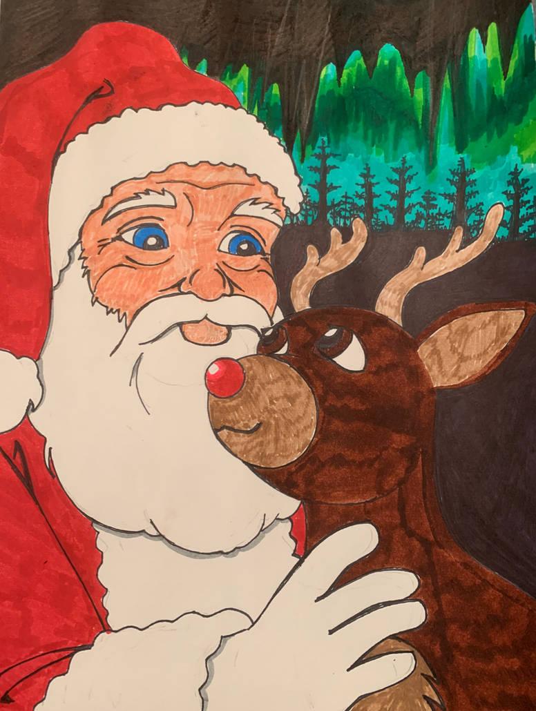 Santa Ruldoph Santa Rudolph sketch by amiwakawaiidesu on DeviantArt