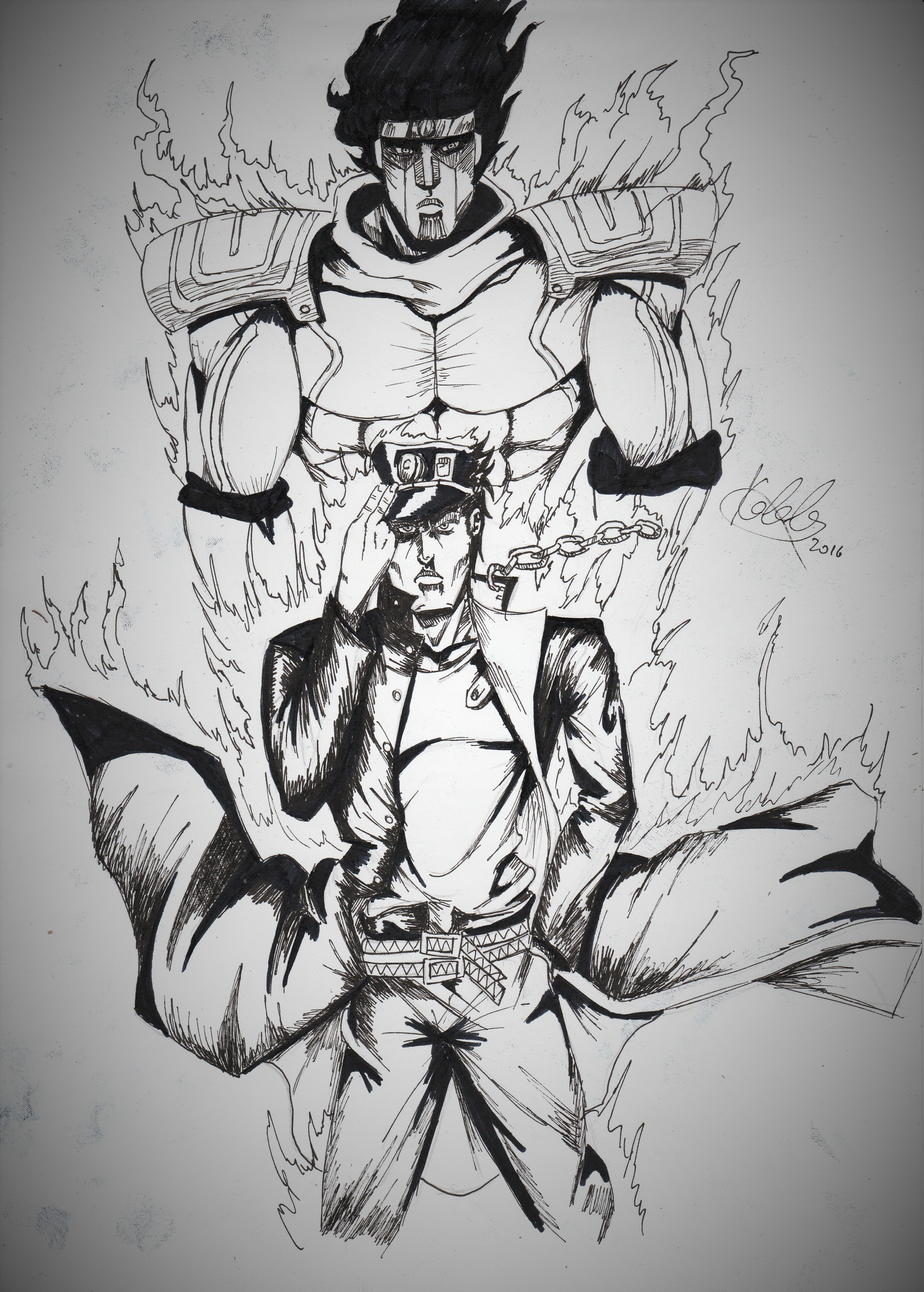 Jotaro and Star Platinum by MagicKitsune on DeviantArt