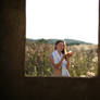 Portrait of the girl in the field